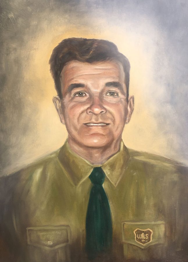 my grandfather, United States Forest Service Ranger Al Wang (painting by Jean Francis)